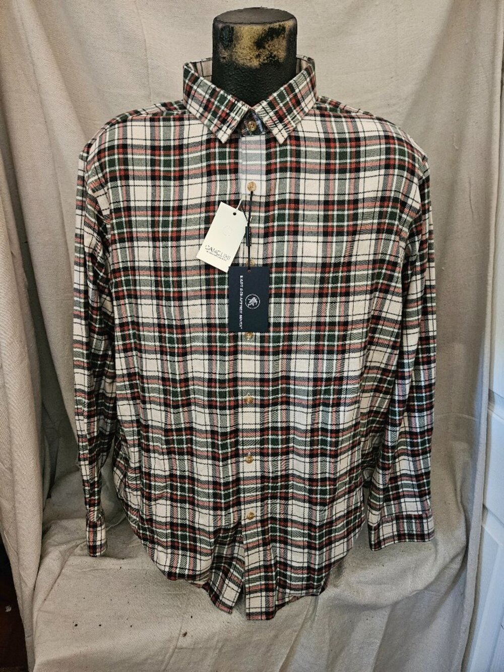 Men's Flannel Shirt from Hart Schaffner Marx Size XXL NEW with tags Canclini